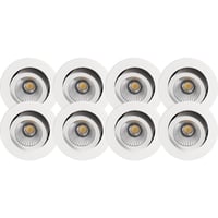 Namron Alfa reflektor Downlight 10W matt hvit 8-pack