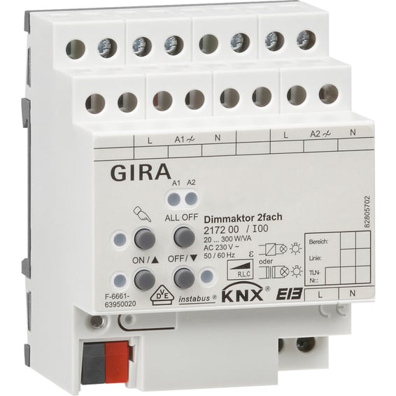 KNX DIMMER UNIVERSAL 2X300W GIRA | Elektroimportøren AS