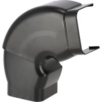 Regulerbart bend, kanal, 80 x 60mm, sort,