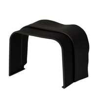 Fleksibel avslutning, kanal, 80 x 60mm, sort