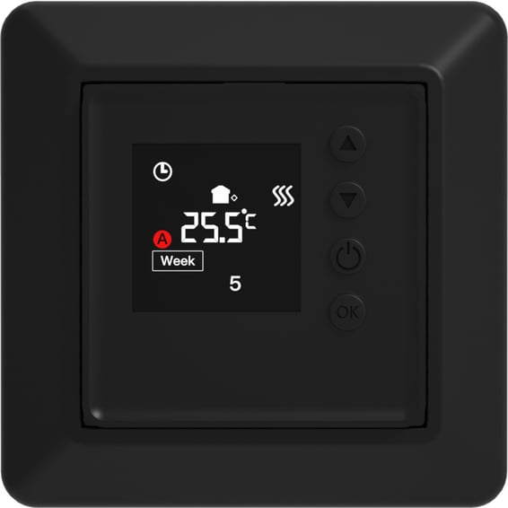 Namron termostat digital 16A matt sort | Elektroimportøren AS