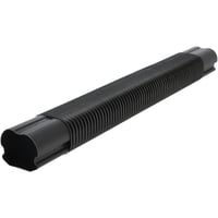 Fleksibelt bend, kanal, 80 x 60mm, sort,