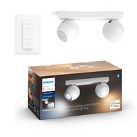 Philips Hue WA Buckram Dobbel Spot 2x5W Hvit