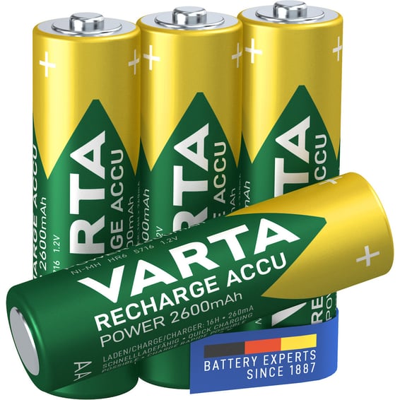 Batteri Varta oppladbart AA 2600mAh 4 pk | Elektroimportøren AS