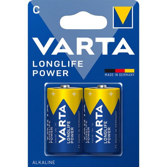 Batteri Varta Longlife Power LR14 C 2 pk | Elektroimportøren AS