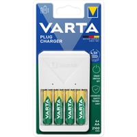 Varta Plug Charger Batterilader med 4xAA 2100 mAh