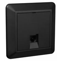 Modularkontakt 1xKat.6 UTP Innfelt Sort NCS