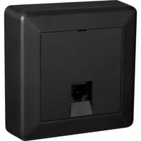 Modularkontakt 1xKat.6 UTP P�vegg Sort NCS