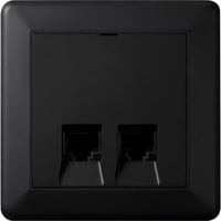 Modularkontakt 2xKat.6 UTP Pvegg Sort NCS