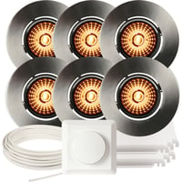 Namron Downlightpakke Altea Tilt WarmDim Stl 6 pk