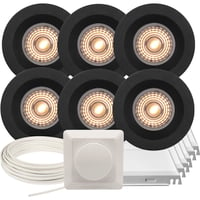 Namron Downlightpakke Alfa Soft Matt Sort 6 pk