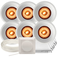 Namron Downlightpakke Alfa Soft Trimless WarmDim Hvit 6 pk