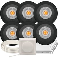 Namron Downlightpakke Alfa Reflektor Soft Sort 6 pk