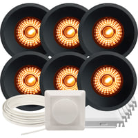 Namron Downlightpakke Alfa Soft Trimless WarmDim Sort 6 pk