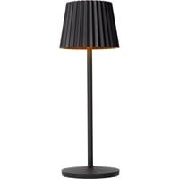 Lucide Justine Oppladbar Bordlampe 2700K IP54 Sort
