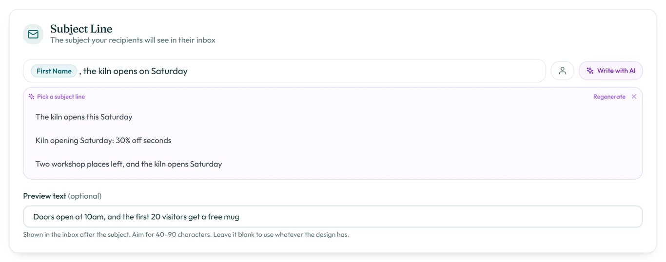 Click a suggestion to use it.