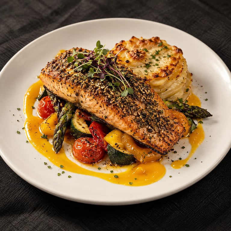 Za'atar Spiced Baked Salmon