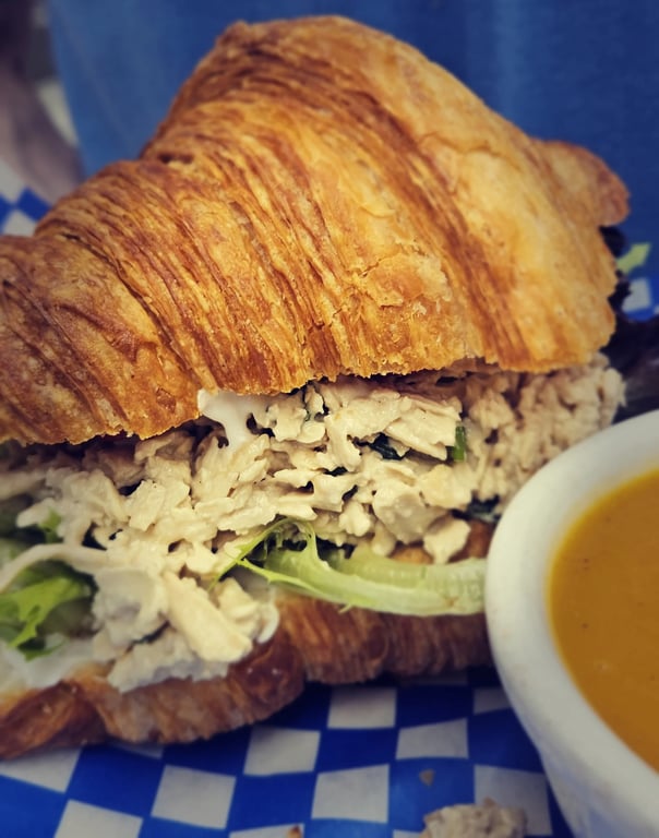 Chick'n Salad Croissant Sandwich