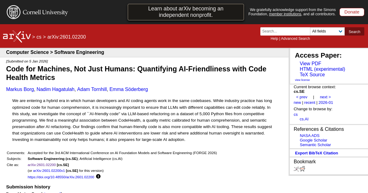 Code for Machines, Not Just Humans: Quantifying AI-Friendliness with Code Health Metrics