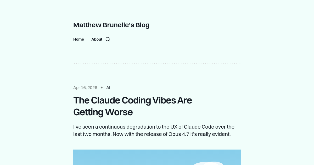 The Claude Coding Vibes Are Getting Worse