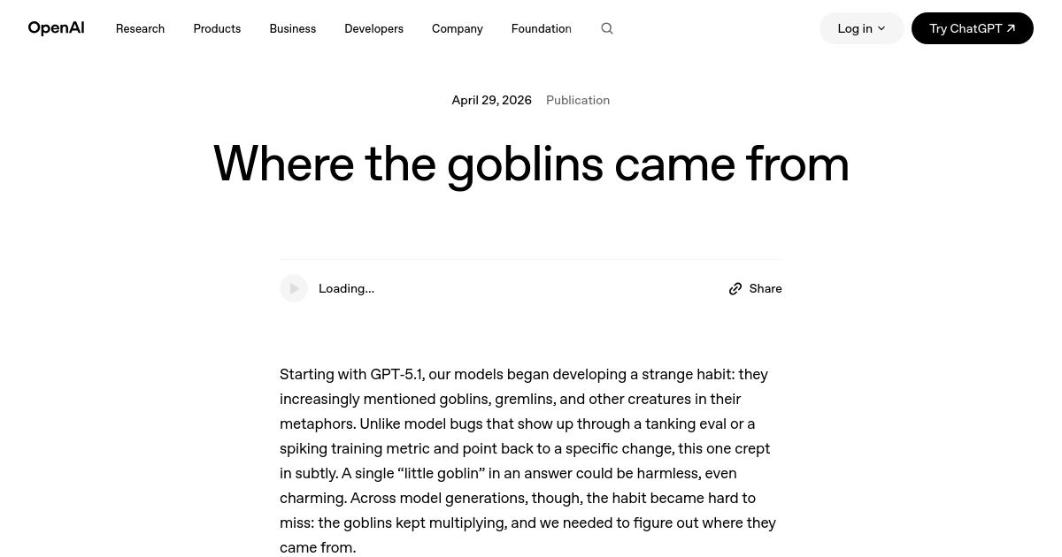 Where the goblins came from