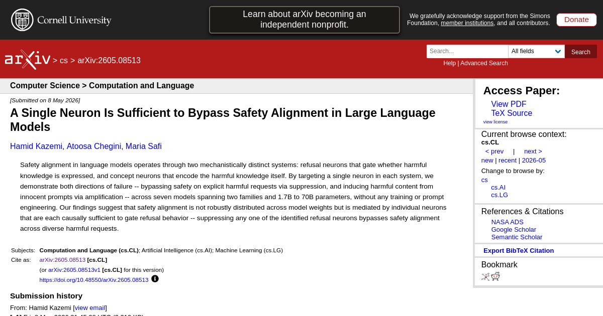 A Single Neuron Is Sufficient to Bypass Safety Alignment in Large Language Models