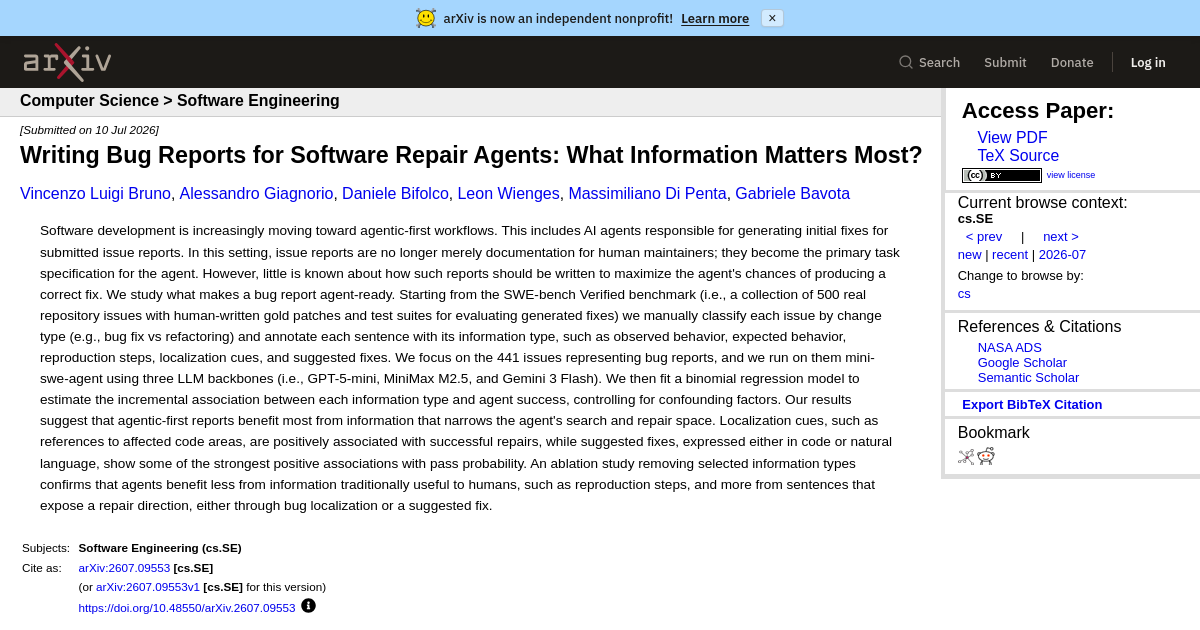 Writing Bug Reports for Software Repair Agents: What Information Matters Most?