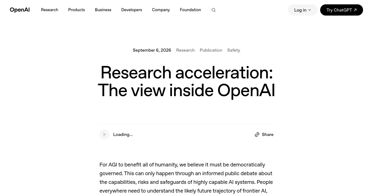 Research acceleration: The view inside OpenAI