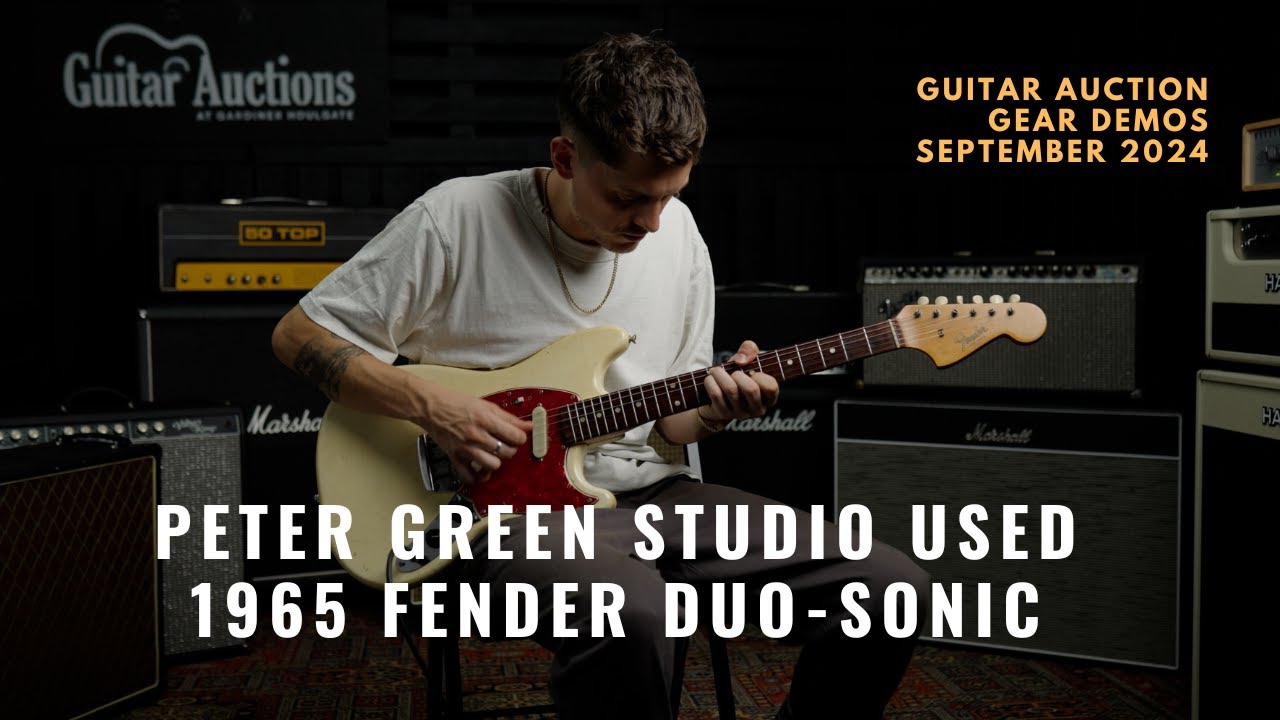 Peter Green studio used 1965 Fender Duo-Sonic | September 2024 Gear Demo | Guitar Auctions at GH - YouTube
