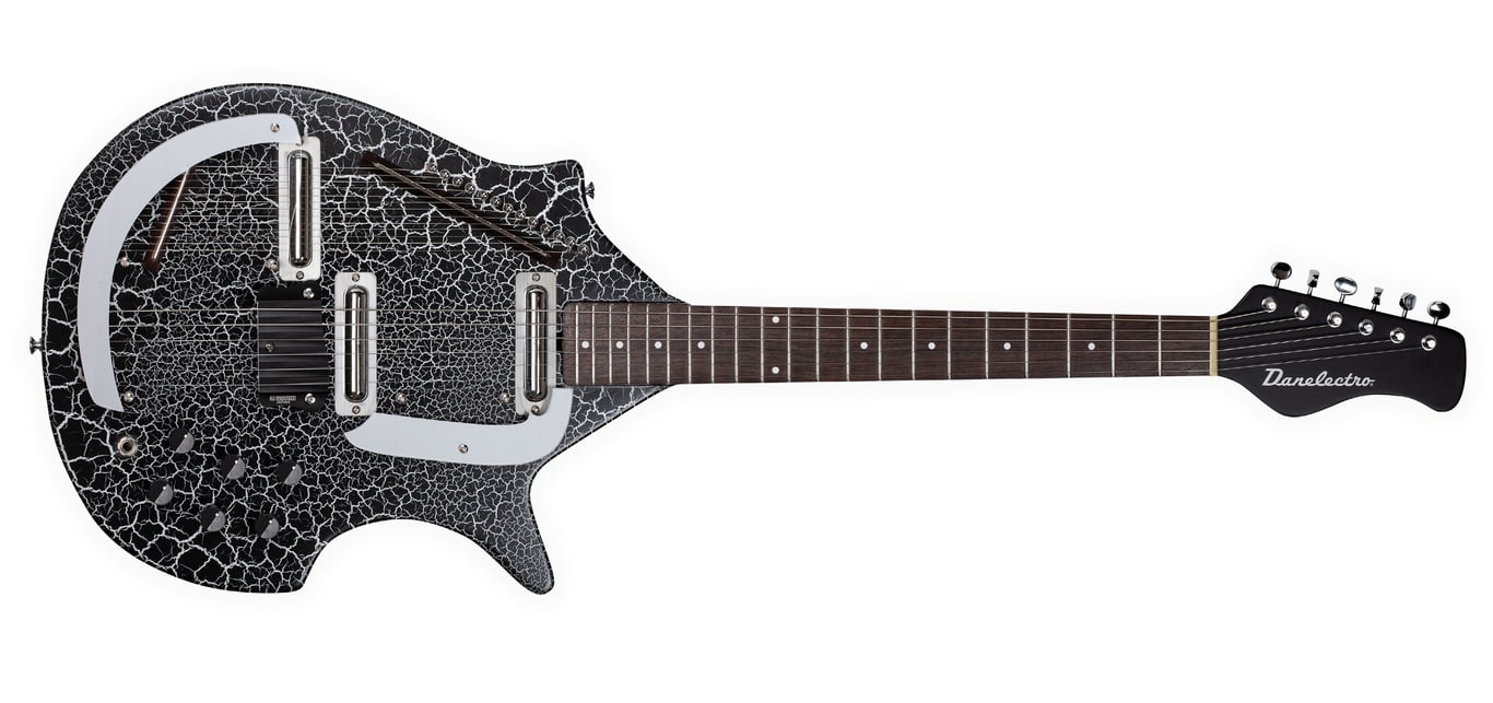 Danelectro Big Sitar in black crackle finish