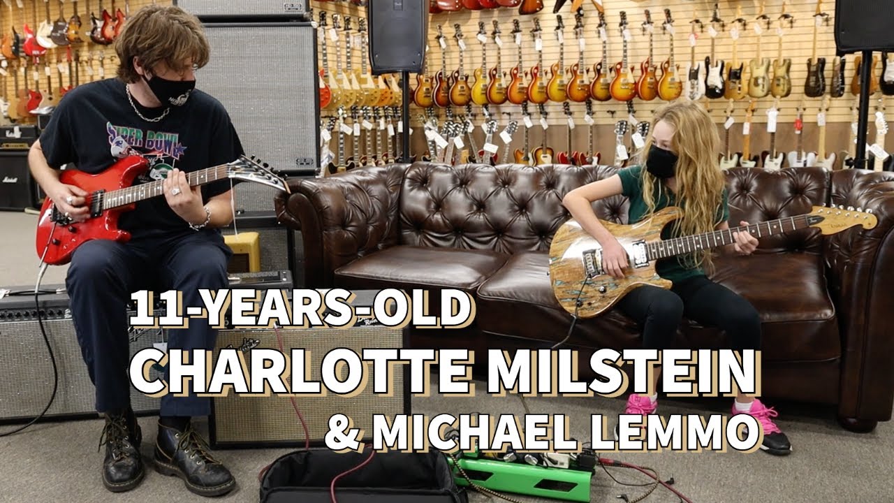 11-years-old Charlotte Milstein jamming with Michael Lemmo at Norman's Rare Guitars - YouTube