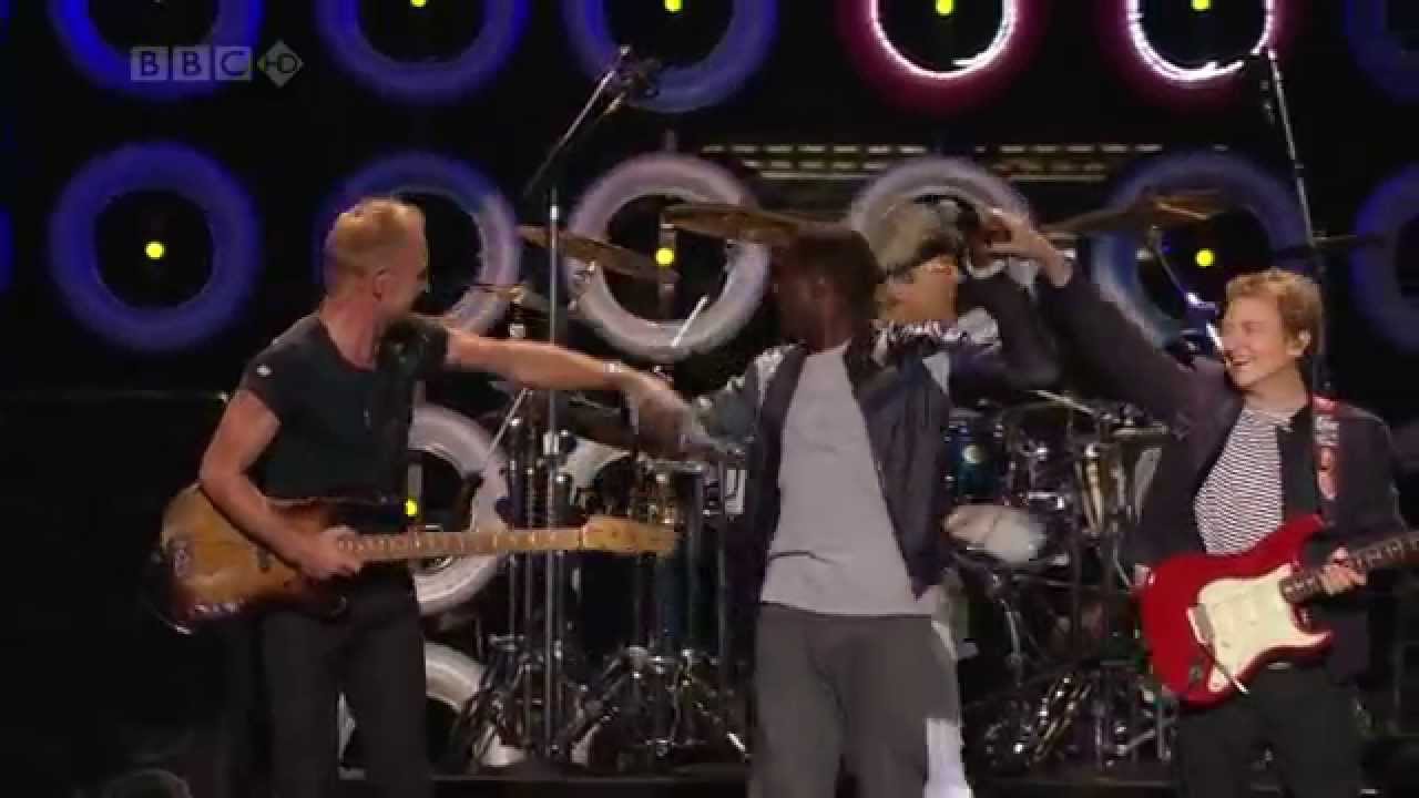 Sting & John Mayer & Kanye West The Police - Message In A Bottle BBC HD Live Earth - YouTube