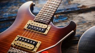 A PRS SE Custom 24 electric guitar
