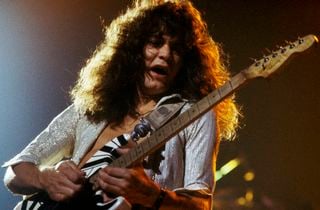 Eddie Van Halen performs onstage with Van Halen