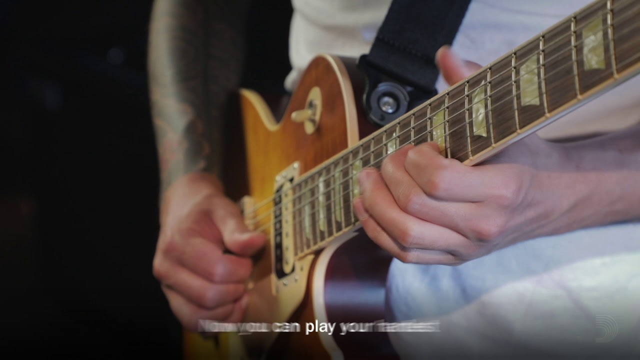 D'Addario & Co | Auto Lock Guitar Strap - YouTube