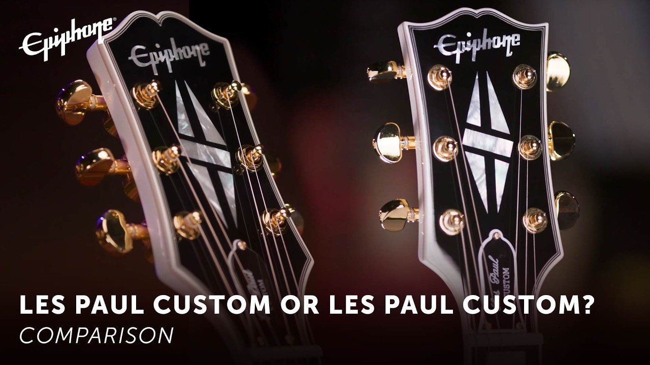 Compared: Epiphone & Inspired By Gibson Custom Les Paul Custom - YouTube