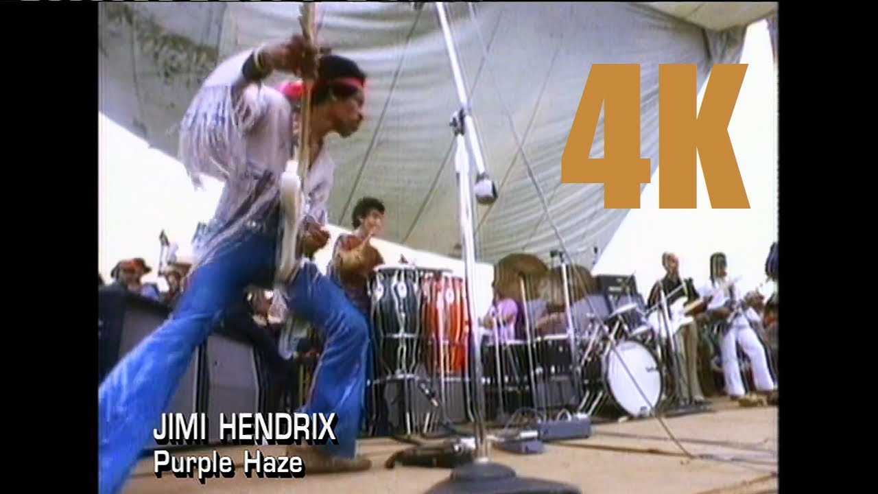 Jimi Hendrix - Purple Haze - Live Woodstock - 4K Remaster - (Colour Corrected) - [UHD] - YouTube