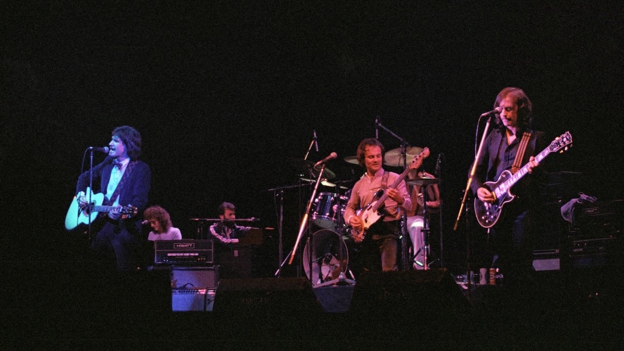 Ray Davies, Gordon Edwards (on keyboards), Jim Rodford (on bass) Mick Avory (on drums, partially hidden) and Dave Davies of The Kinks perform on stage at Hammersmith Odeon, on May 28th, 1979 in London, England.