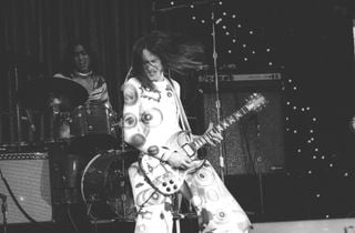 Todd Rundgren, wielding the legendary &ldquo;The Fool&rdquo; SG onstage
