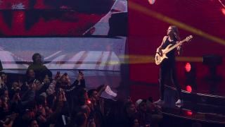 Nicole Row, bassist of American band Incubus, performs as part of the 2025 Vi&ntilde;a Del Mar Festival at Quinta Vergara on February 27, 2025 in Vi&ntilde;a del Mar, Chile.