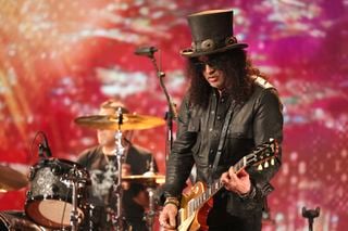 Slash performs at the Moody Center in Austin, Texas on April 2, 2023