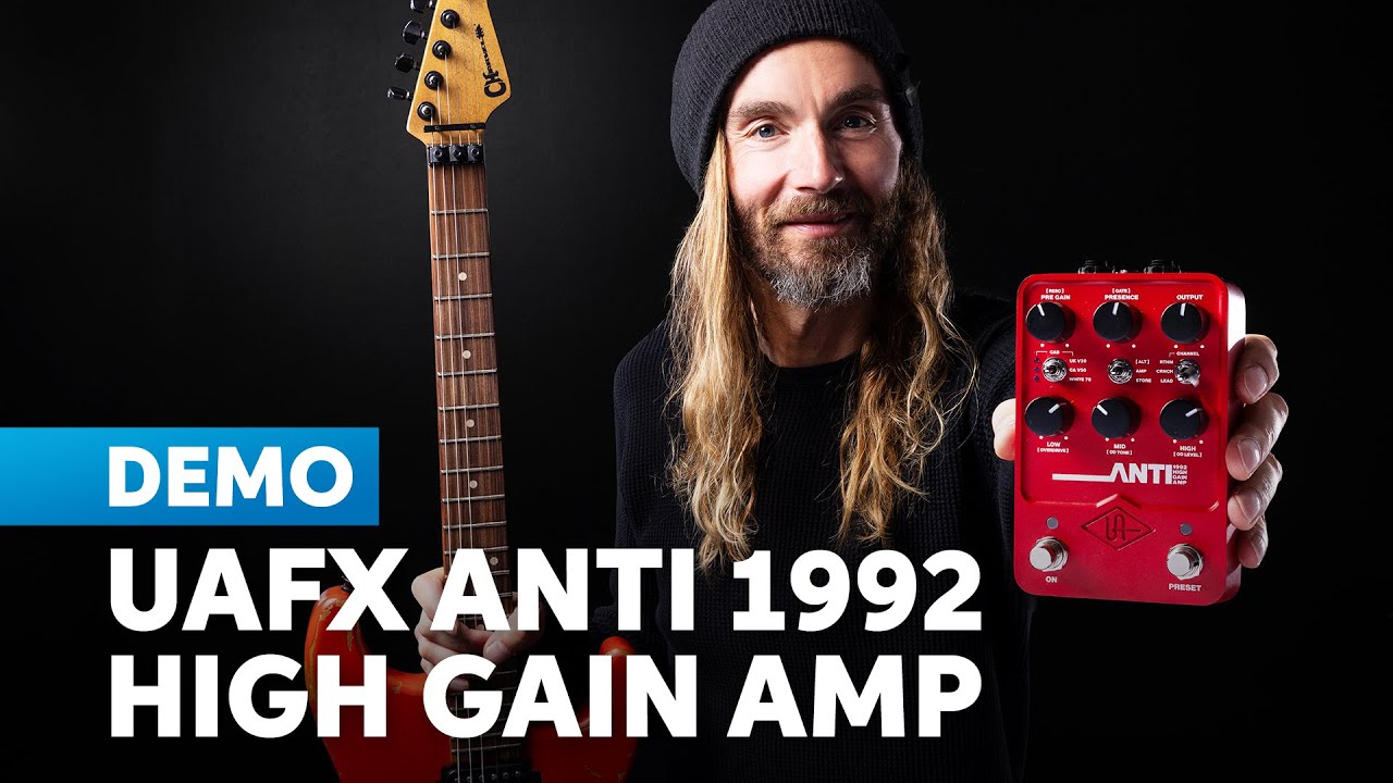 Universal Audio UAFX ANTI 1992 High Gain Amp Pedal Demo: Historic Metal Tone, Cutting-edge Control - YouTube