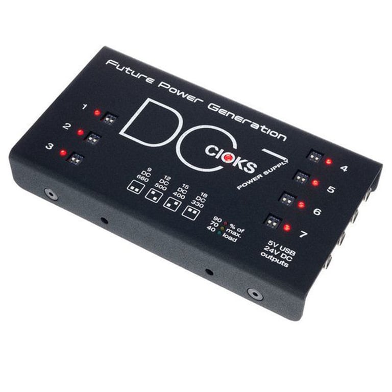 Front view of the Cioks DC7 power supply on a white background