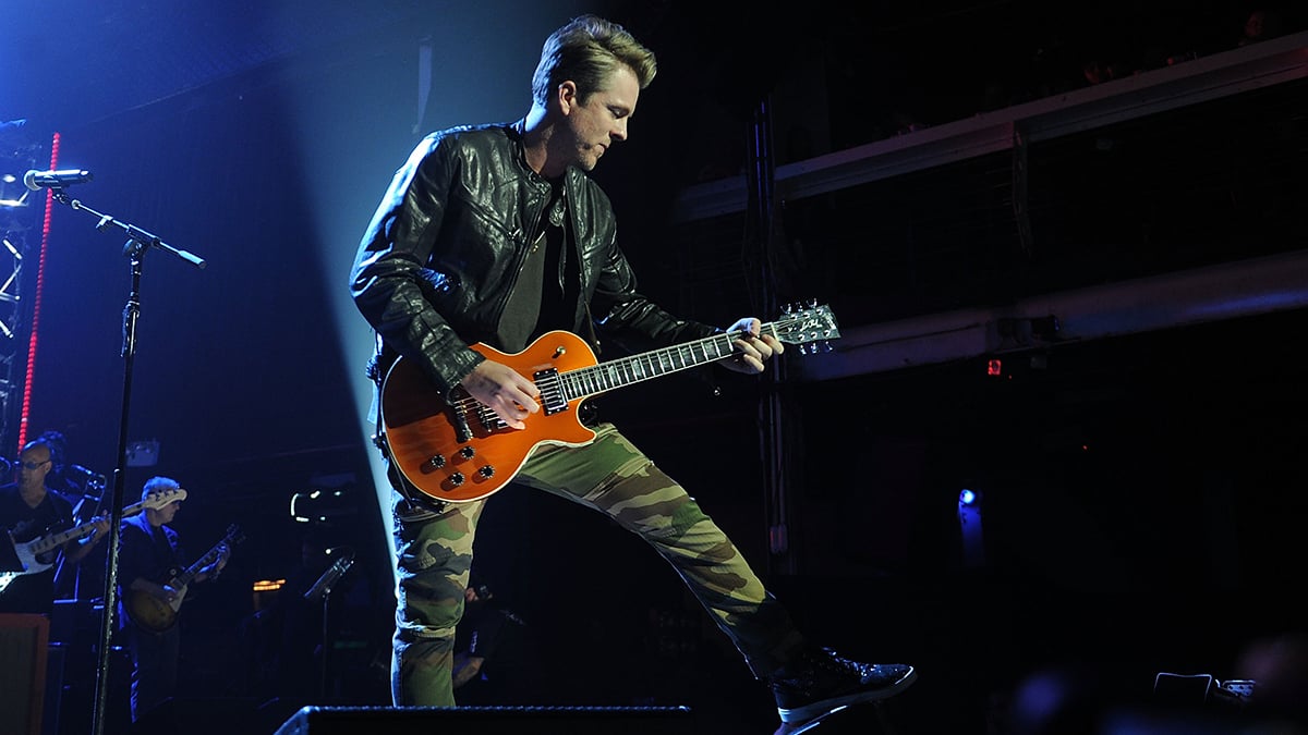 Joe Don Rooney performs at the America Salutes You and Wall Street Rocks Presents Guitar Legends For Heroes at Terminal 5 on November 29, 2017 in New York City