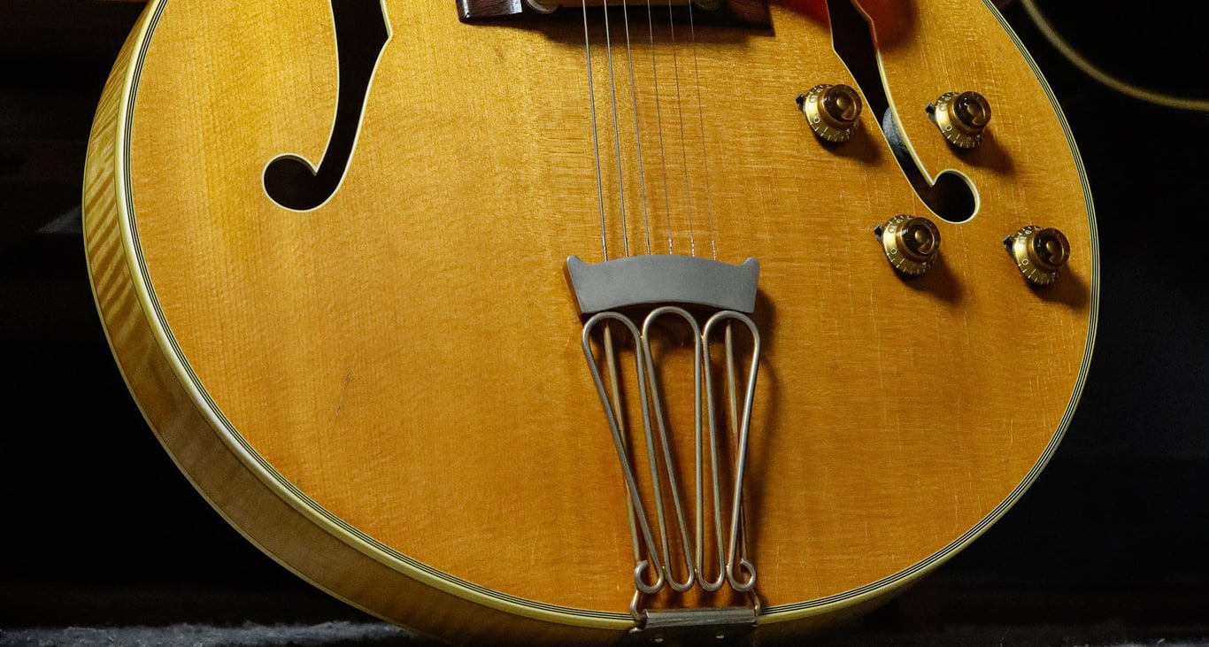 A 1957 Gibson Byrdland: A classic example of the blond thinline archtop that paved the way for the ES-335