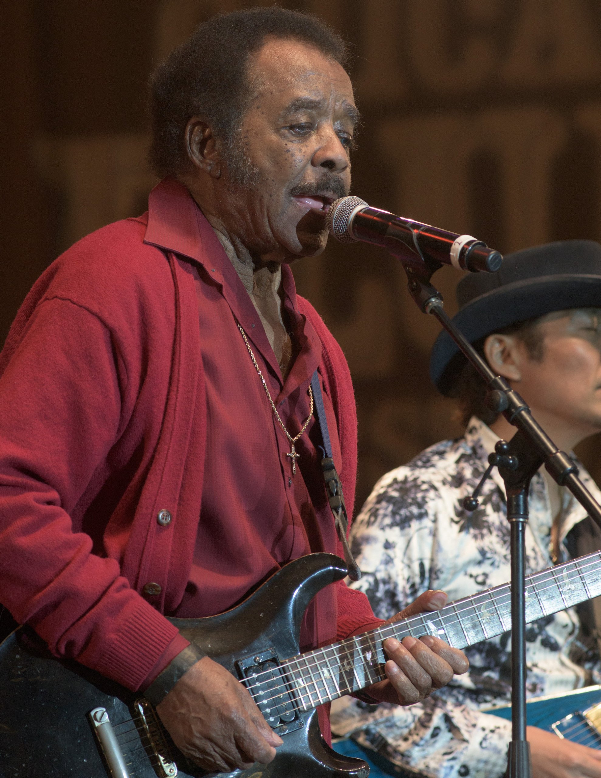 Jimmy Johnson performs at the The Chicago Blues Festival in Chicago, Illinois on June 12, 2016