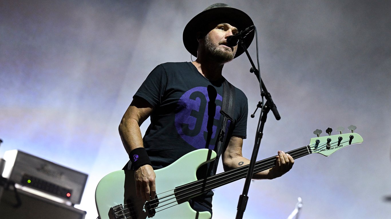 Jeff Ament of Pearl Jam performs onstage at day 1 of Ohana Festival held at Doheny State Beach in Dana Point, California on September 27, 2024