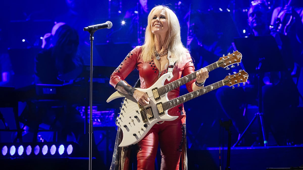Lita Ford performs live on stage during the concert Rock Meets Classic at the Tempodrom on April 20, 2025 in Berlin, Germany