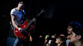 Peter Hook and his group The Light perform in concert at Theater Quirinetta on april 07, 2017 in Rome, Italy.