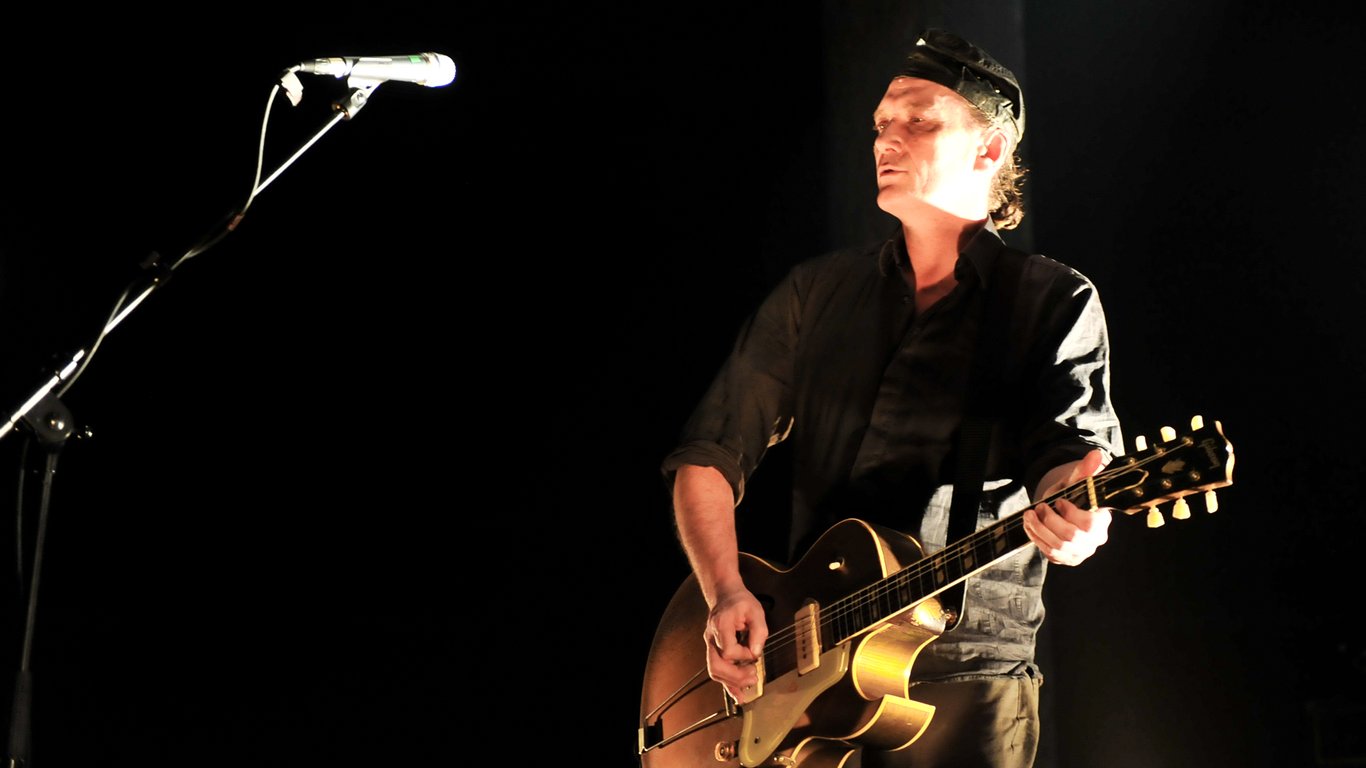 Geordie Walker of Killing Joke performs on stage as part of the Ether Festival at Royal Festival Hall on April 1, 2011 in London, United Kingdom.